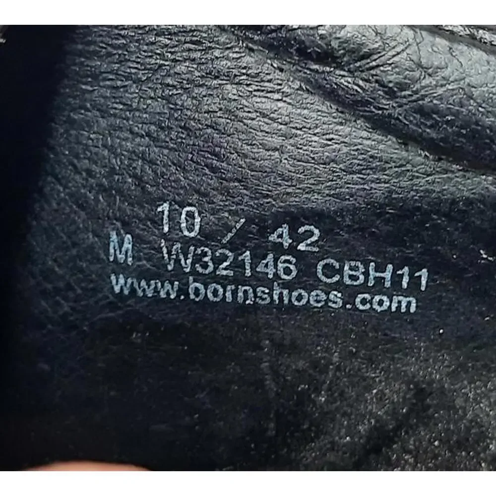 Born Men's Black Leather Lace-Up Oxford Shoes Size‎ 42